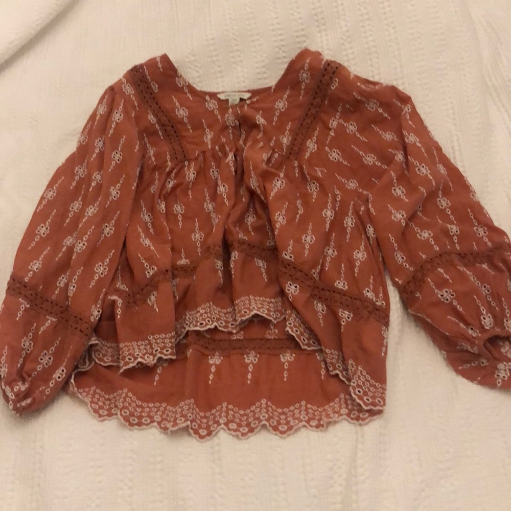 cropped long blouse